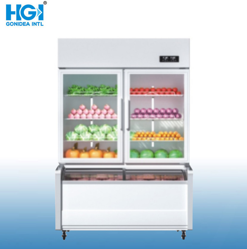 Big Capacity Commercial Refrigerator Vertical Beverage Hotpot Showcase Hcd-2000s