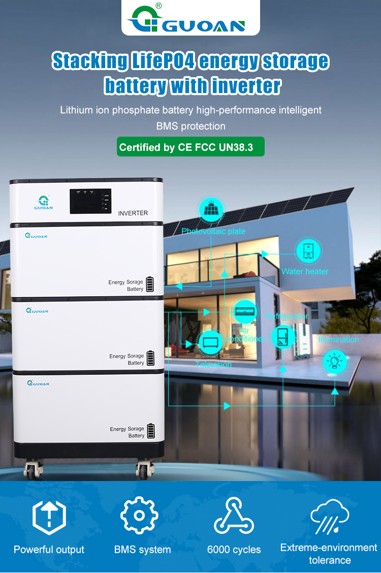 Home Lithium Battery LifePO4 Energy Storage Stackable 51.2V 100Ah 200Ah