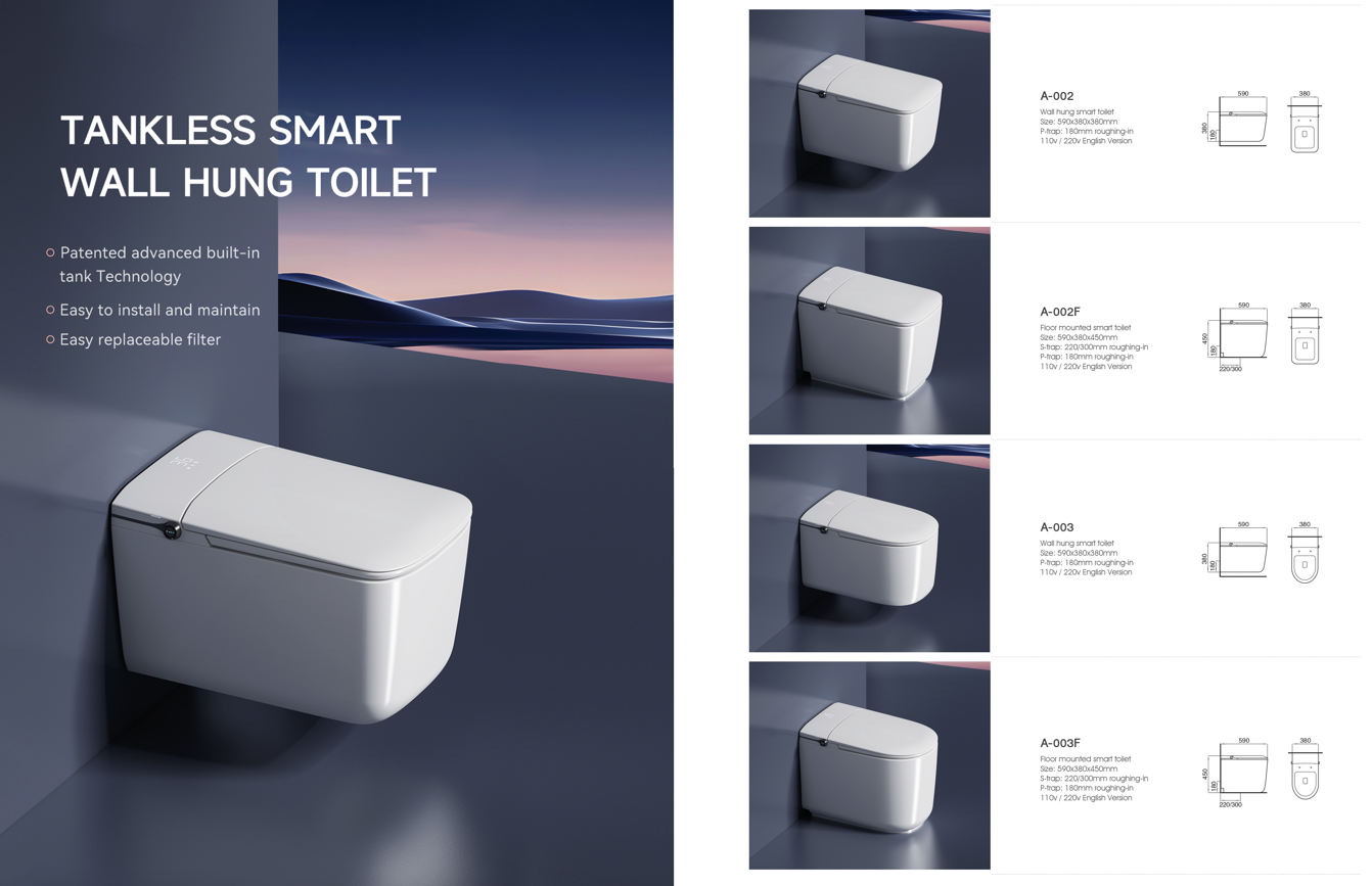 Bathroom Modern Smart Toilet With Precision Temperature Control And Motion Sensors