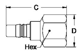 20 Bar Female Shut Off Pneumatic Quick Coupling