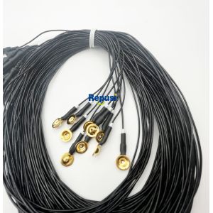 Reusable EEG Cup Electrodes with Gold Plating and 3m Cable