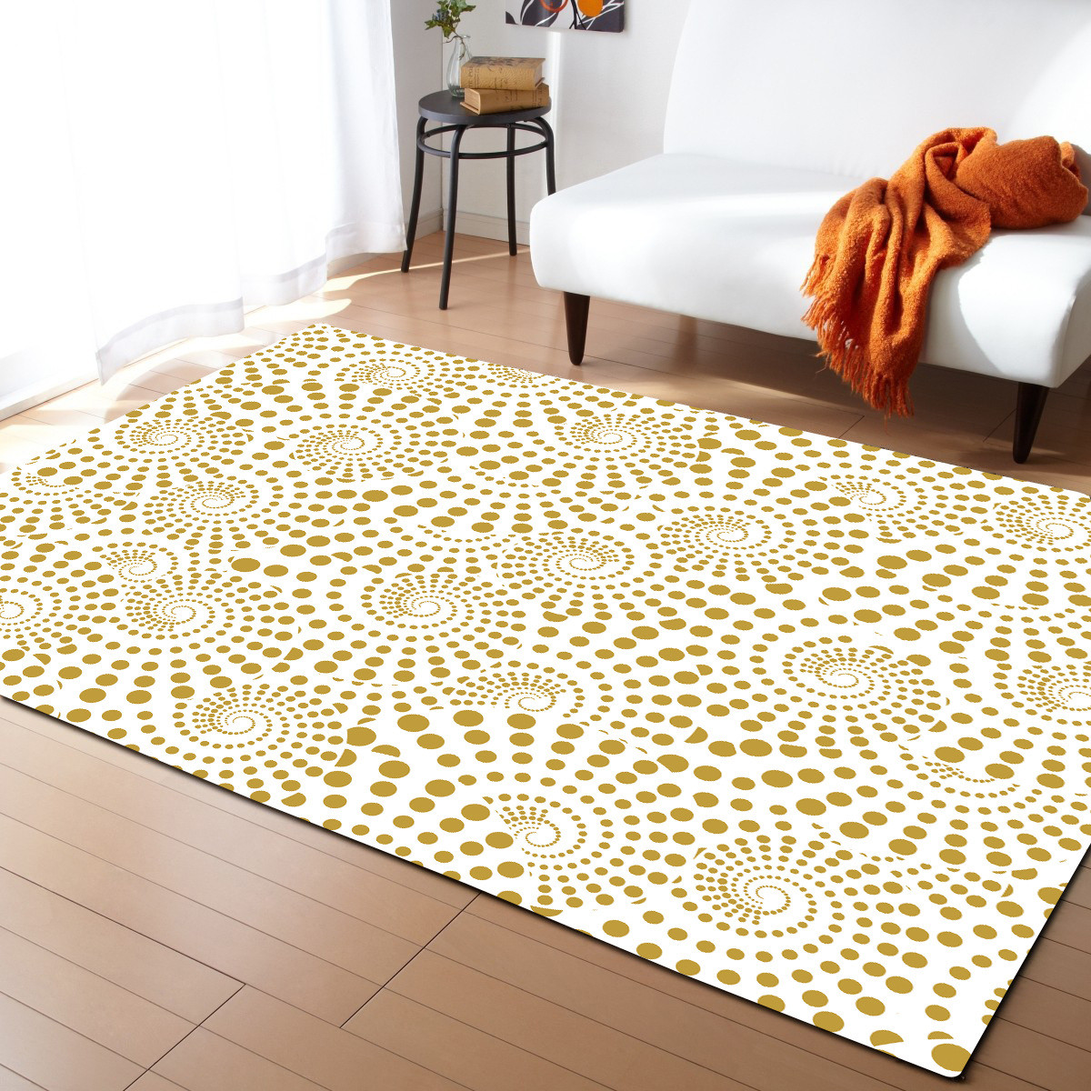 Checkered Bathroom Bedroom Floor Carpets European Style Nonslip