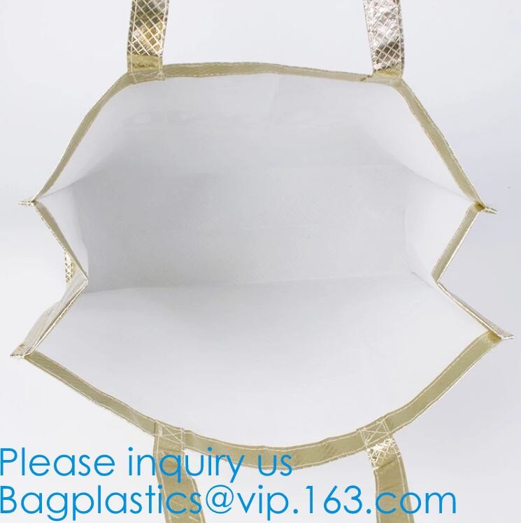 Metallic Laminated Non Woven Bag Eco-Friendly Cheap Promotional Shopping Non Woven Bag Recyclable Zip Non Woven Bag For