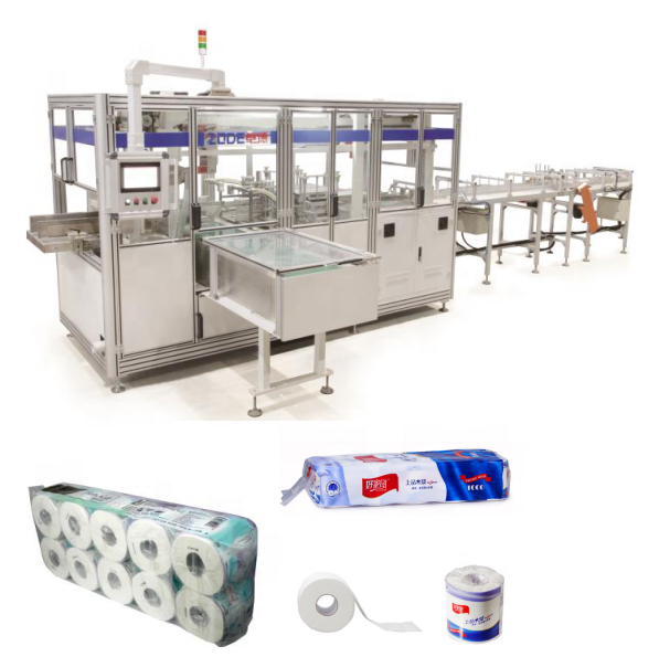 4 To 48 Rolls CPP PLC Toilet Paper Packing Machine 14KW ZODE