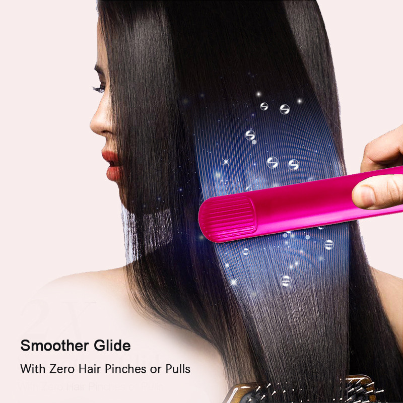 45W Ceramic Hair Straightener And Curler 2 In 1 PTC/MCH heater