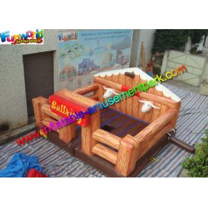  Thrilling Inflatable Mechanical Bull With Mattress / Inflatable Games Redeo Riding Bull Machine Manufactures