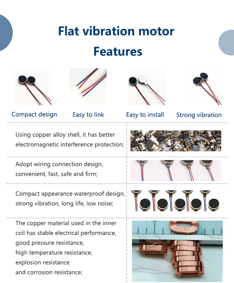 Faradyi 1020 Mobile Phone Flat Vibration Motor 3V High Speed Micro Brushless Dc Coin Type Motor