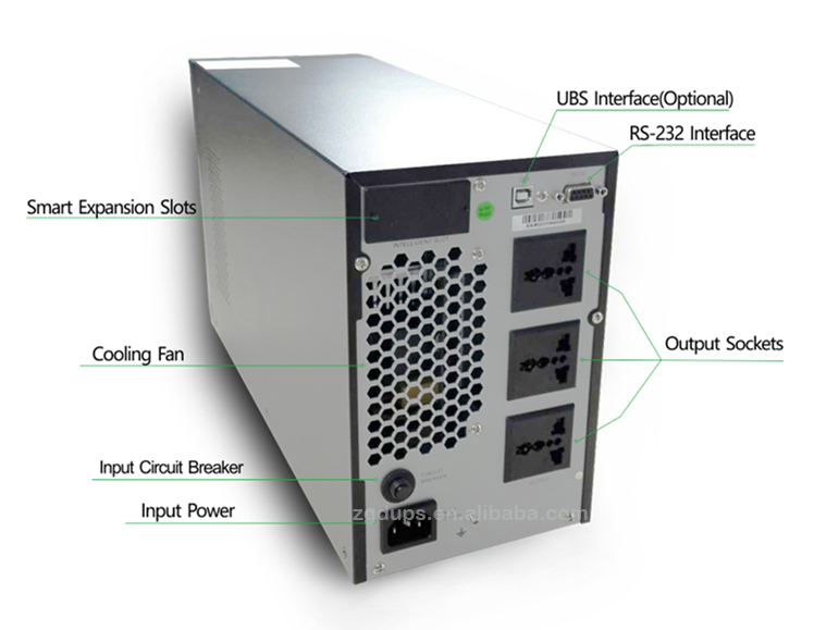 3kva 2400W High Frequency Online UPS Power Systems For CCTV Solution