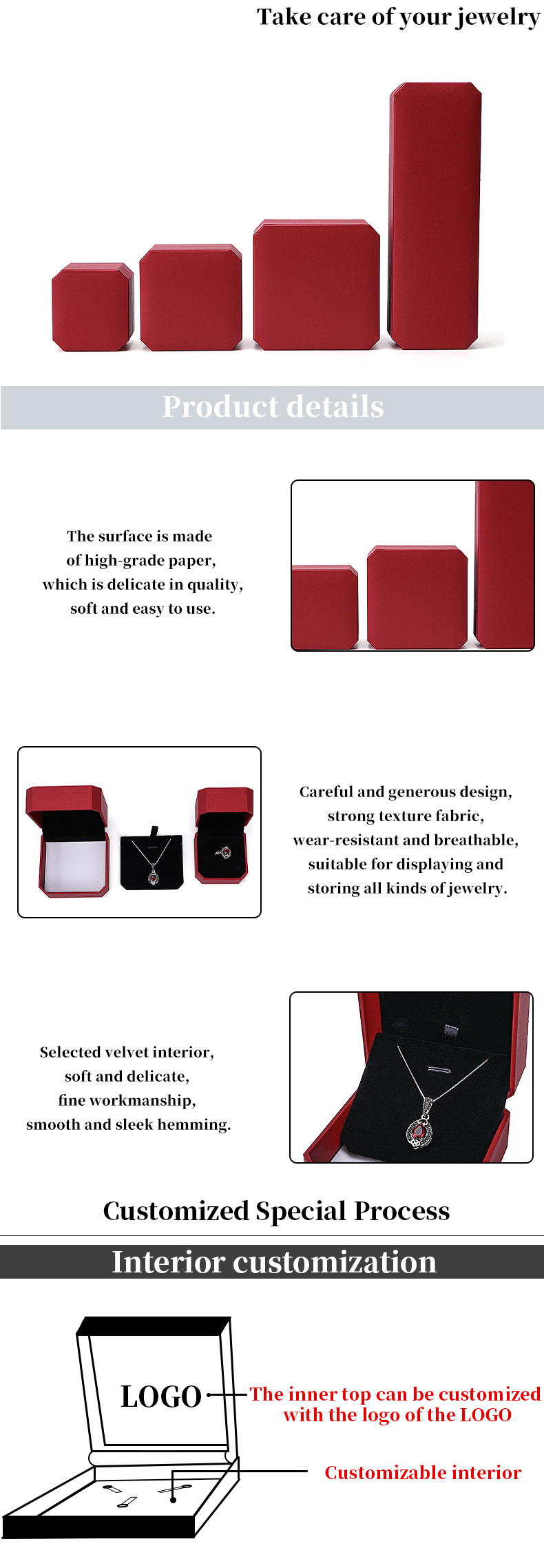Customized Size Jewelry Package Octagonal Filled Paper Box for Supply