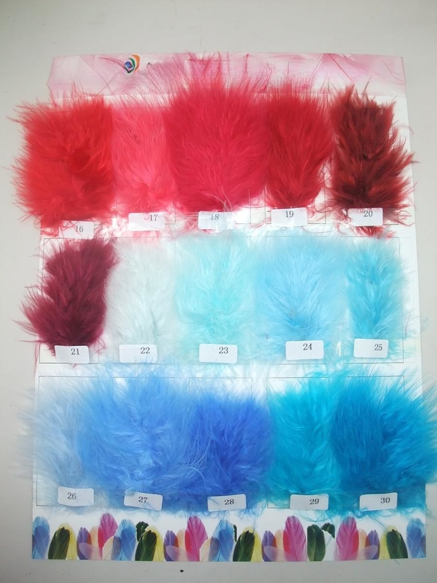 Goose Feather Hair Decoration Wire Accessory and Coque Flower Mount with Stripped Hackle