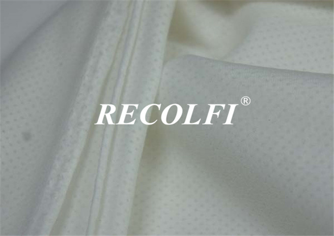Recycled Polyester Spandex Knit Fabric 4 Way Stretch Customized Solid Color Dying