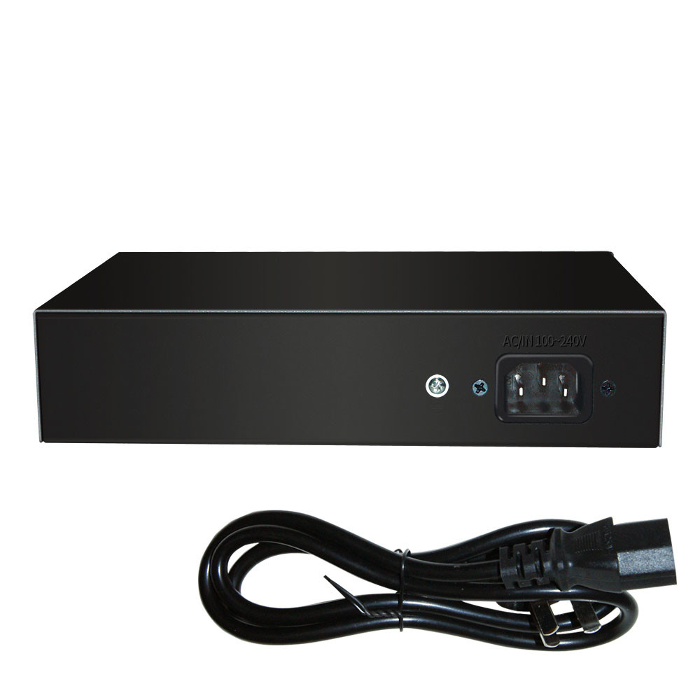 10/100M 6port POE+2 UPlink ieee802.3af/at POE Etherent switch for CCTV Network system