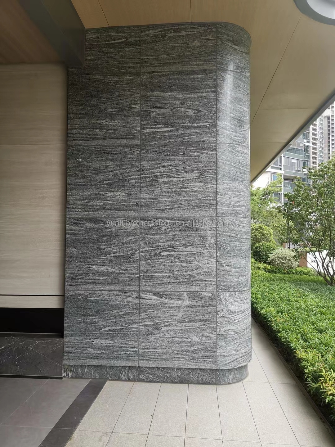 Villa Stone Polished Galaxy Green Granite Slabs for Interior and Exterior Renovation
