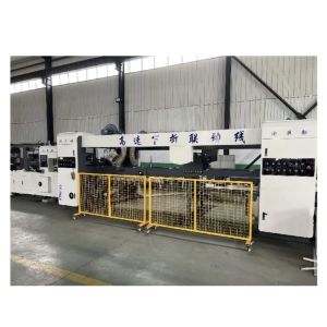 Hang Plate Corrugated Flexo Printing Machine With Slotter Cardboard Folder Gluer