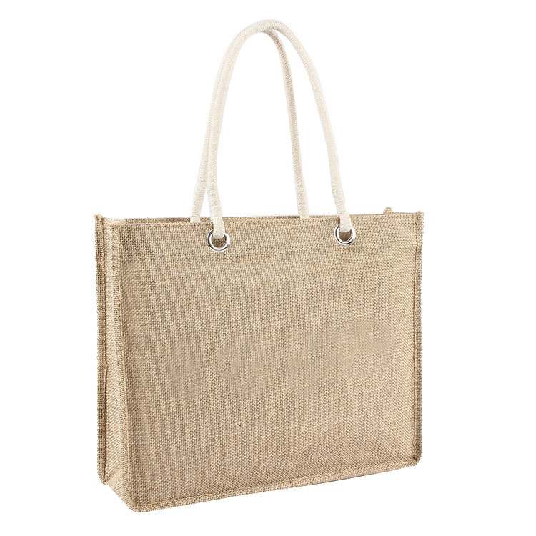 Supermarket Grocery Food Lunch Cotton Jute Bag For Women Organic Eco Friendly