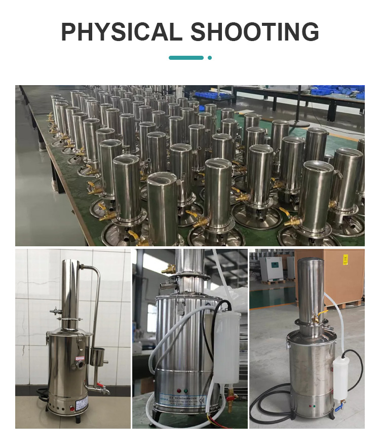 5/10/20L Stainless Steel Water Distiller with Auto Control and Electrothermal Heating