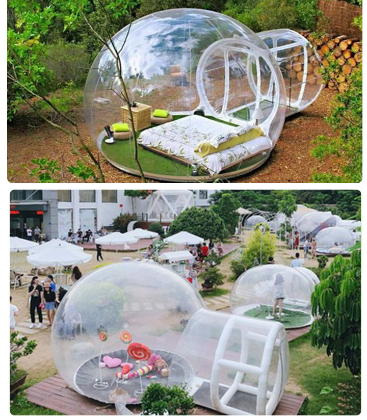 Inflatable Transparent Bubble House Tent 5m Customize Logo Size