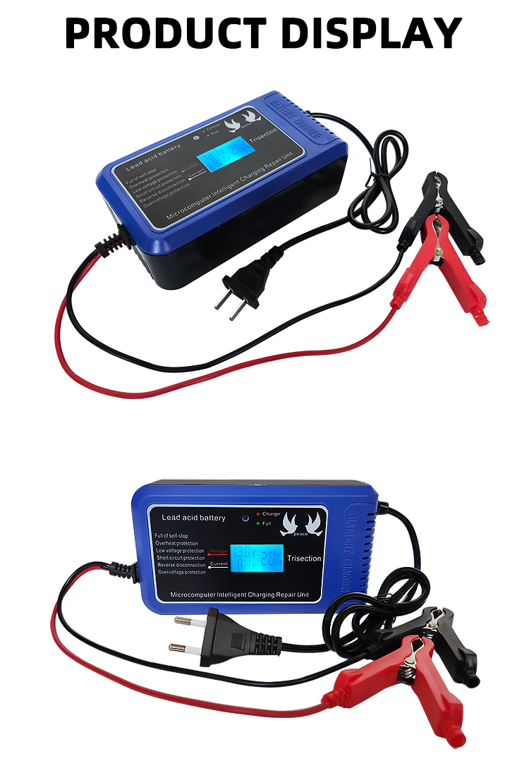 5A 6A 10A Automobile 12 Volt Solar Battery Charger Pulse Repair EU US UK AU