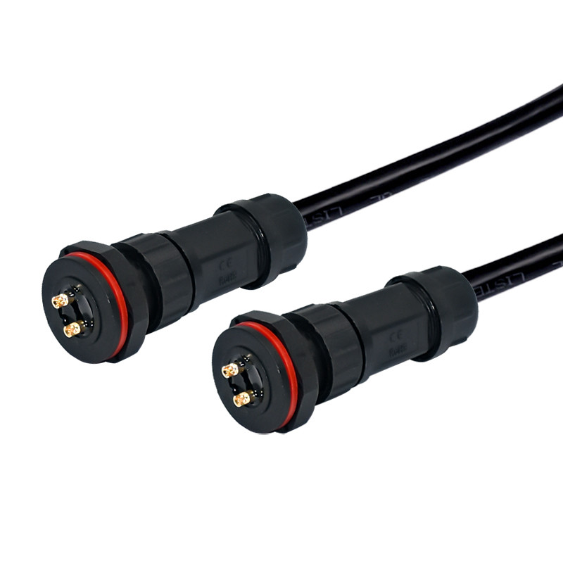 IP68 Outdoor Waterproof Cable Connector 2pin Assembly LED Lightning