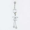 Buy cheap 12mm Tassel Silver Belly Button Piercing Round Diamond 316 Stainless Steel Body from wholesalers