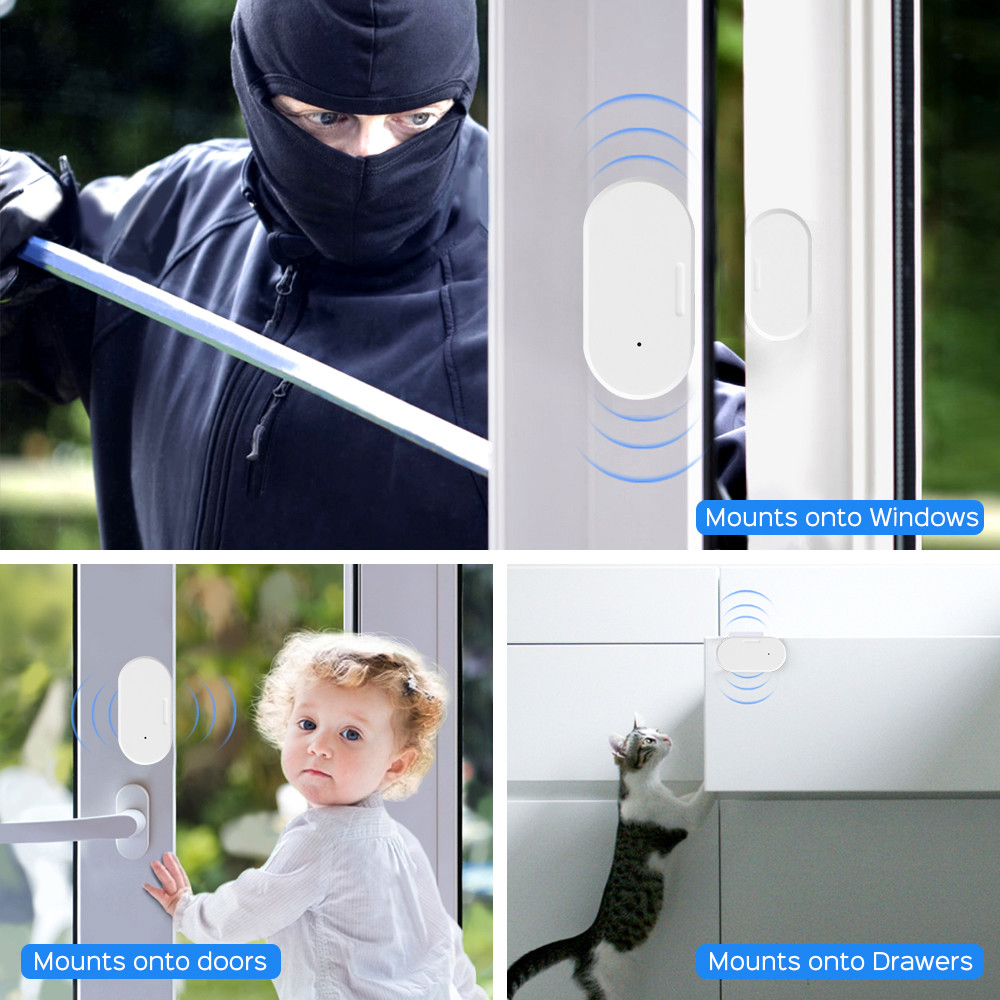 Tuya Smart zigbee Door Sensor+Light Sensor Illuminance Brightness Detector Window Drawer Wireless Open/Closed 2 In 1