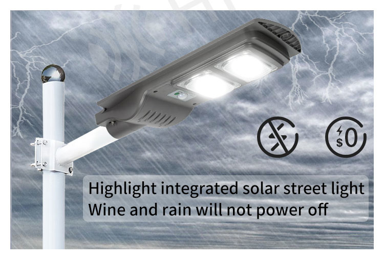 30W/60W/90W/120W All In One LED Solar Street Light Outdoor Super Bright Sensor Waterproof
