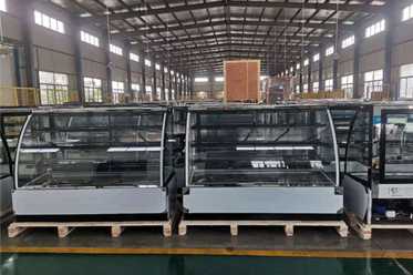 530L Black Marble Vertical Open Air Curtain Merchandiser Refrigerator