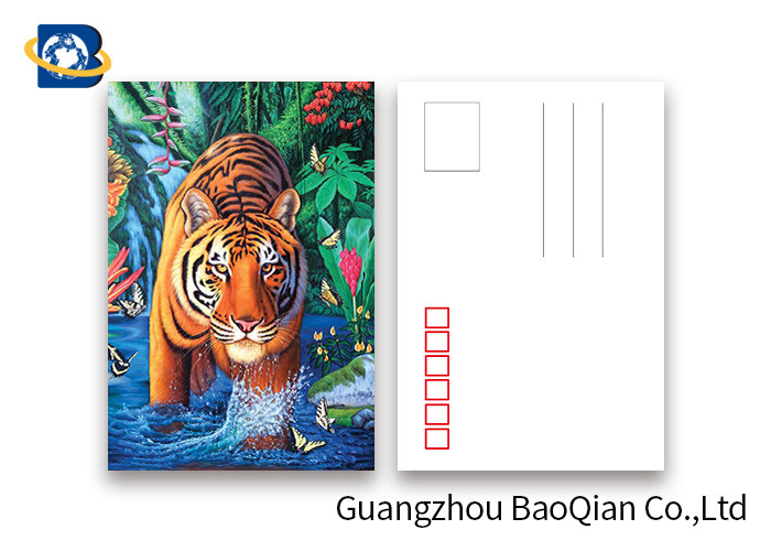 0.6mm PET 3D Postcard Animation Picture CMYK Printing Tiget Pattern Tear - Proof