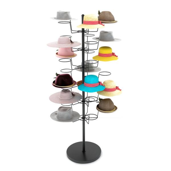 6 Tires Helmet Display Rack Floor Metal Hat Display Stand For Sun Hat Mother