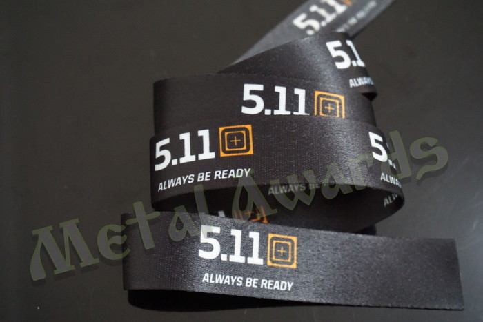 Black Heat Transfer Lanyard Custom Neck Ribbons For Medals Sublimation Crafts