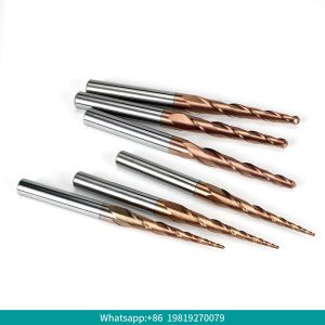 YingBa 6*75*R2 High Quality Custom Conical Spiral 2F Carbide Coated End Mill