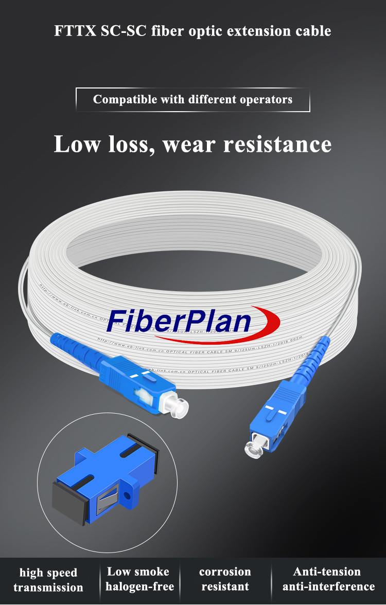 Single Mode Fiber Patch Cord LC/UPC-LC/UPC 9/125 Duplex G652D Fiber 3m To 1000m