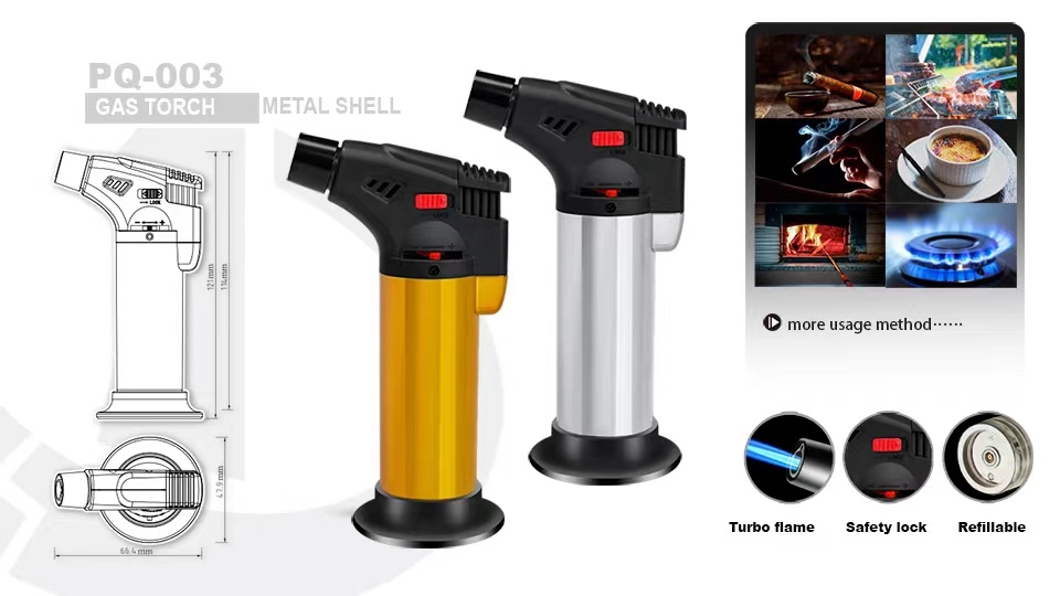 Wholesale Smoking Accessories Cigarette Lighter Gas Unique Design Jet Gas Torch Lighter