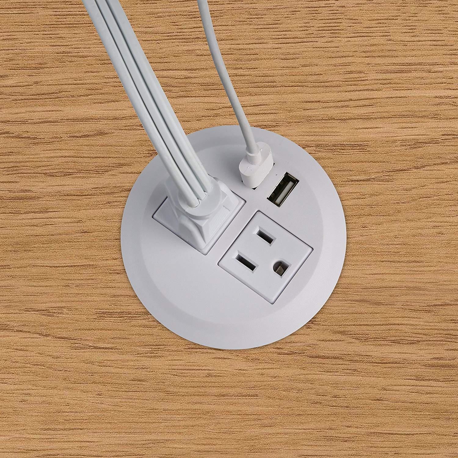 USB Fast Charging Conference Table Socket / Multi - Function Pop Up Desktop