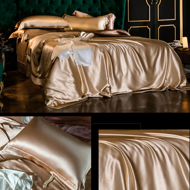 Comforter Sets Bedding Made By 6A Grade 100% Mulberry Silk with 128x70 Fabric Density