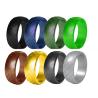 Buy cheap Men Silicone Wedding Ring Fish Scale Design Multi Colors 8.7mm Breathable from wholesalers