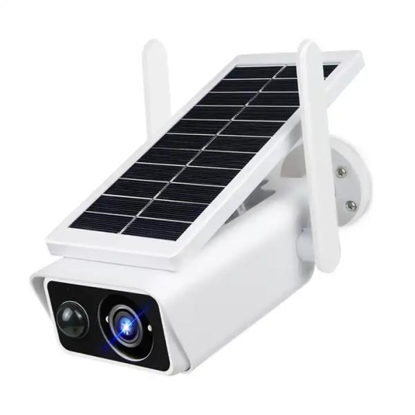 IP66 Solar Powered CCTV Camera , Rechargeable Solar Panel Outdoor Security