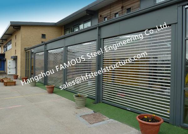 Commercial Shop Front Polycarbonate Transparent Slat Shutter Door Aluminum Roll