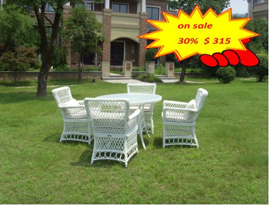 Quality 5pcs Rattan Garden Dining Sets / Outdoor Rattan Garden Furniture Sets for sale