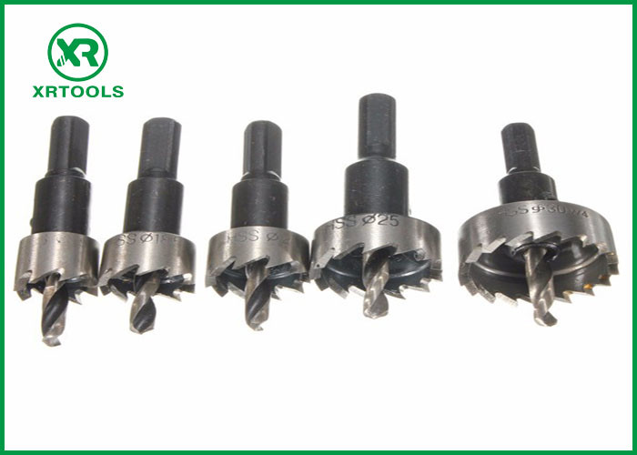 White Finished HSS Hole Saw , Fluted Teeth Metal Hole Saw Metal Drilling