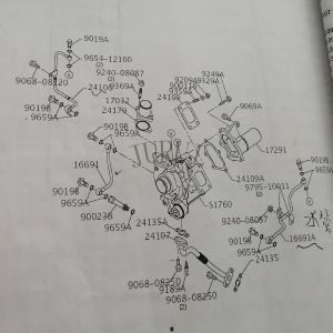 China Vhs166913740 Turbo Coolant Pipe , Sk200-8 Turbo Coolant Hose on sale