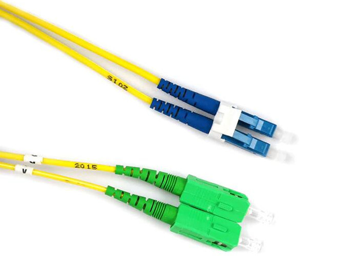 20M Duplex Multimode PVC (OFNR) 2.0MM Fiber Patch Cable SC To LC