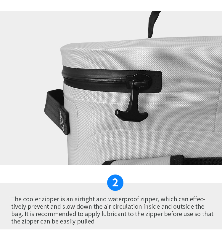 Insulation Ice Soft Cooler Backpack Light Grey Color For Outdoor Camping ODM