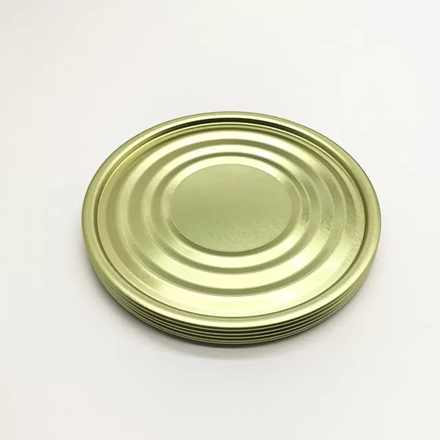 83.3mm Organosol Paste BPA free white coating Tinplate Metal Cans Lid Bottom Cover 307# food tin can meat tin can