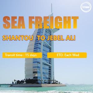 China Shantou To Jabel Ali UAE International Ocean Freight Global Freight Shippers Each Wed on sale