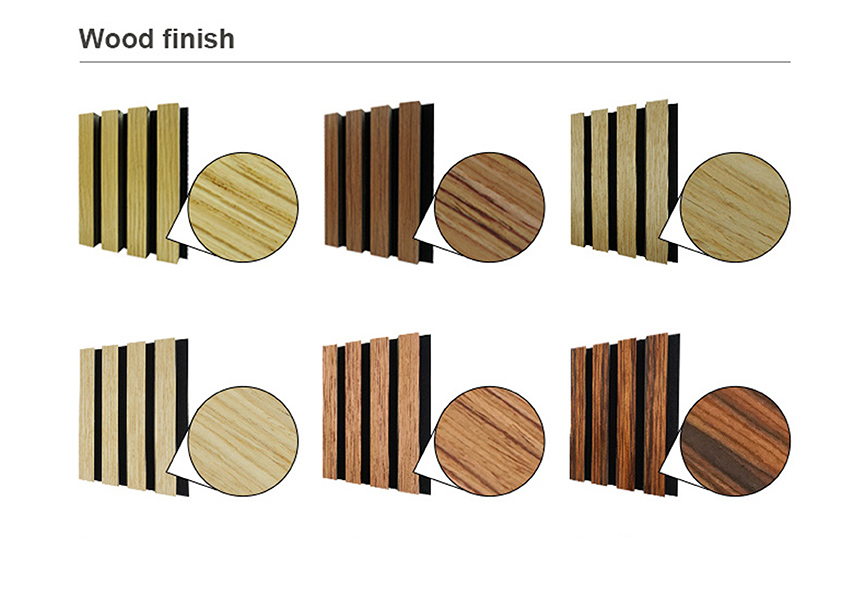 Wood Slat Acoustic Panels for Wall and Ceiling - 3D Fluted Sound Absorbing Panel with Wood Finish