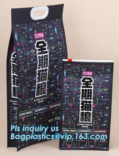 Resealable Zipper Top Packaging Bag Quad Seal Packaging Bag Pet Dog Food