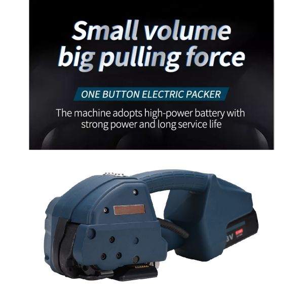Automatic One Key Handheld Wrapping Machine For PP PET Straps Driven by Electricity