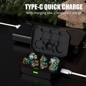 Christmas Elements LED Rechargeable Game Dice Set Dragon And Dungeon