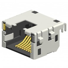  RJ45 Modular Jack,Shielded, THT,Reflow Soldering, LED Manufactures